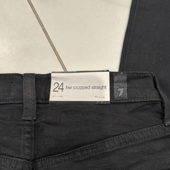 NWT 🏷️ 7 for all mankind black jeans size 24 - Picture 4 of 11